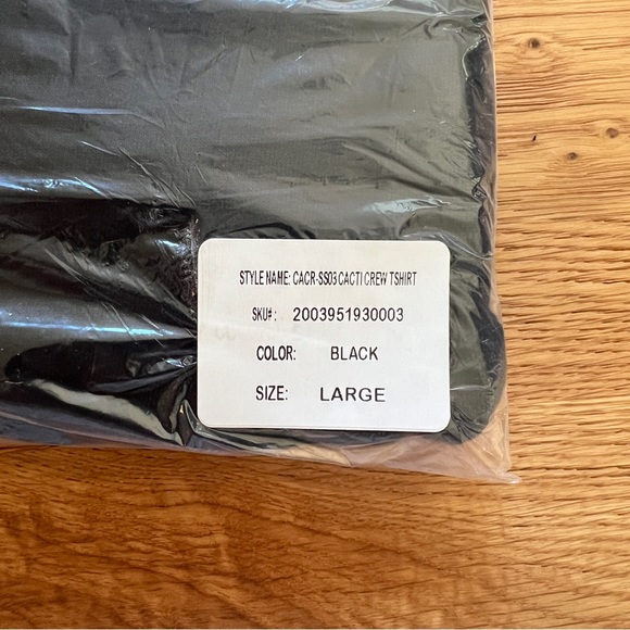 NWT Travis Scott ‘Cacti Crew’ Black Crewneck T Shirt - Picture 3 of 8